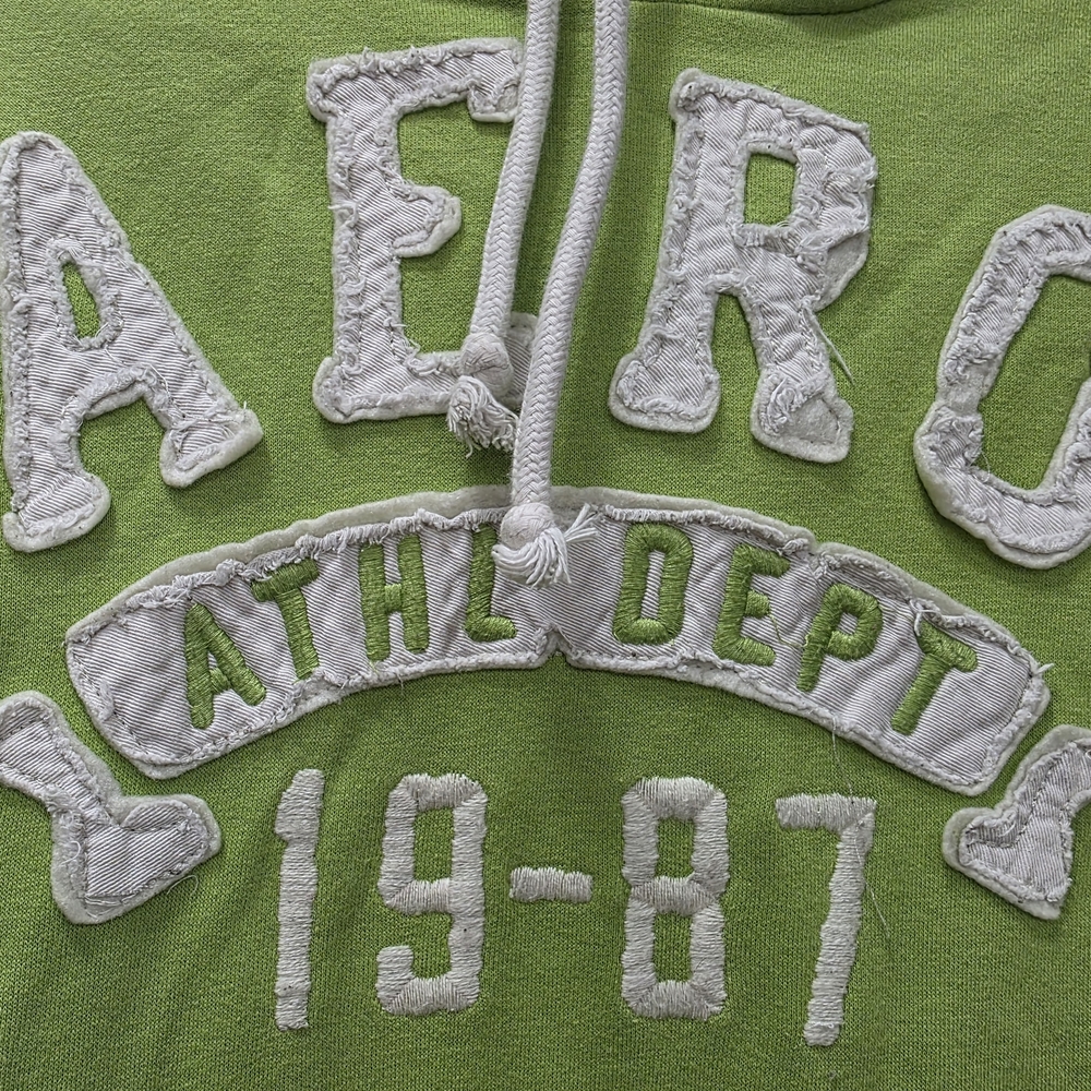 Aeropostale Lime Green Men's Hoodie - Picture 3 of 7